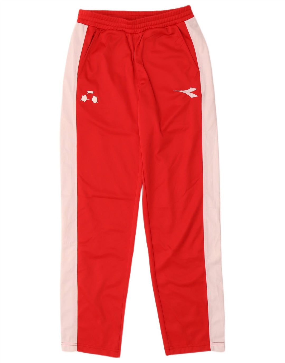 DIADORA Mens Graphic Full Tracksuit Small Red Colourblock Polyester