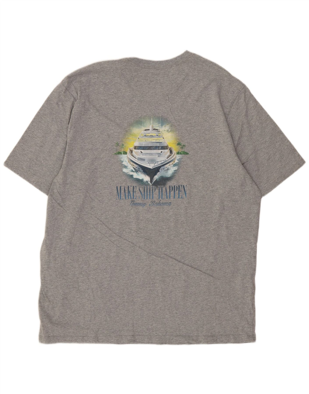 Tommy Bahama Herren-T-Shirt mit Grafik, Größe L, Grau, Baumwolle