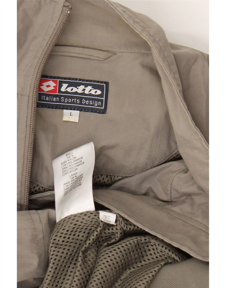 Lotto Herren Bomberjacke UK 40 Large Graues Nylon