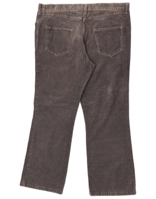 Marks & Spencer Damen Bootcut-Cordhose UK 16 Large W32 L26 Grau