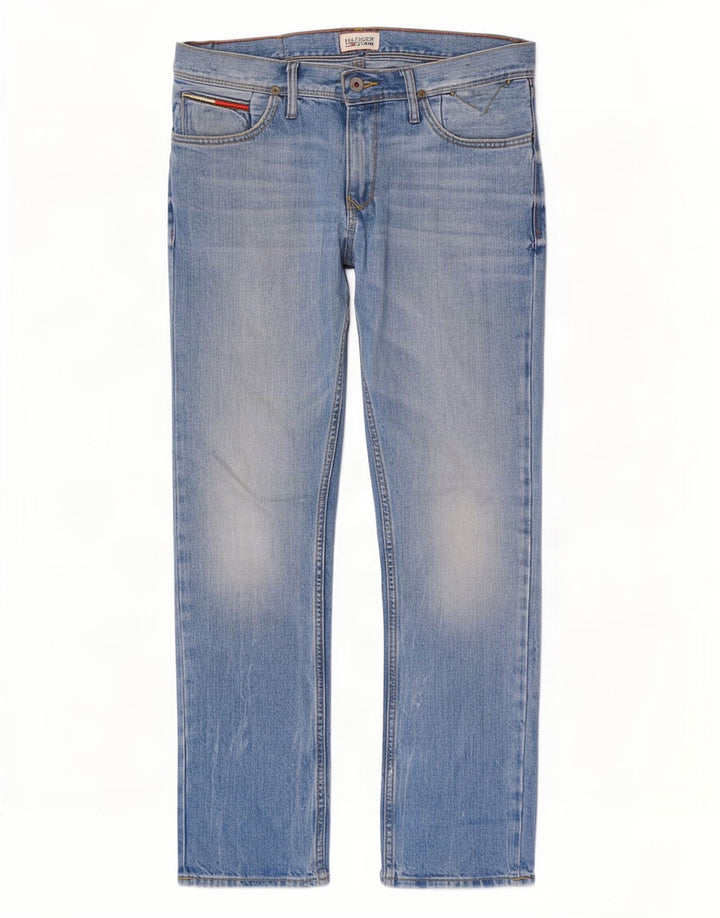 Tommy Hilfiger Herren Slim Jeans W30 L30 Blaue Baumwolle