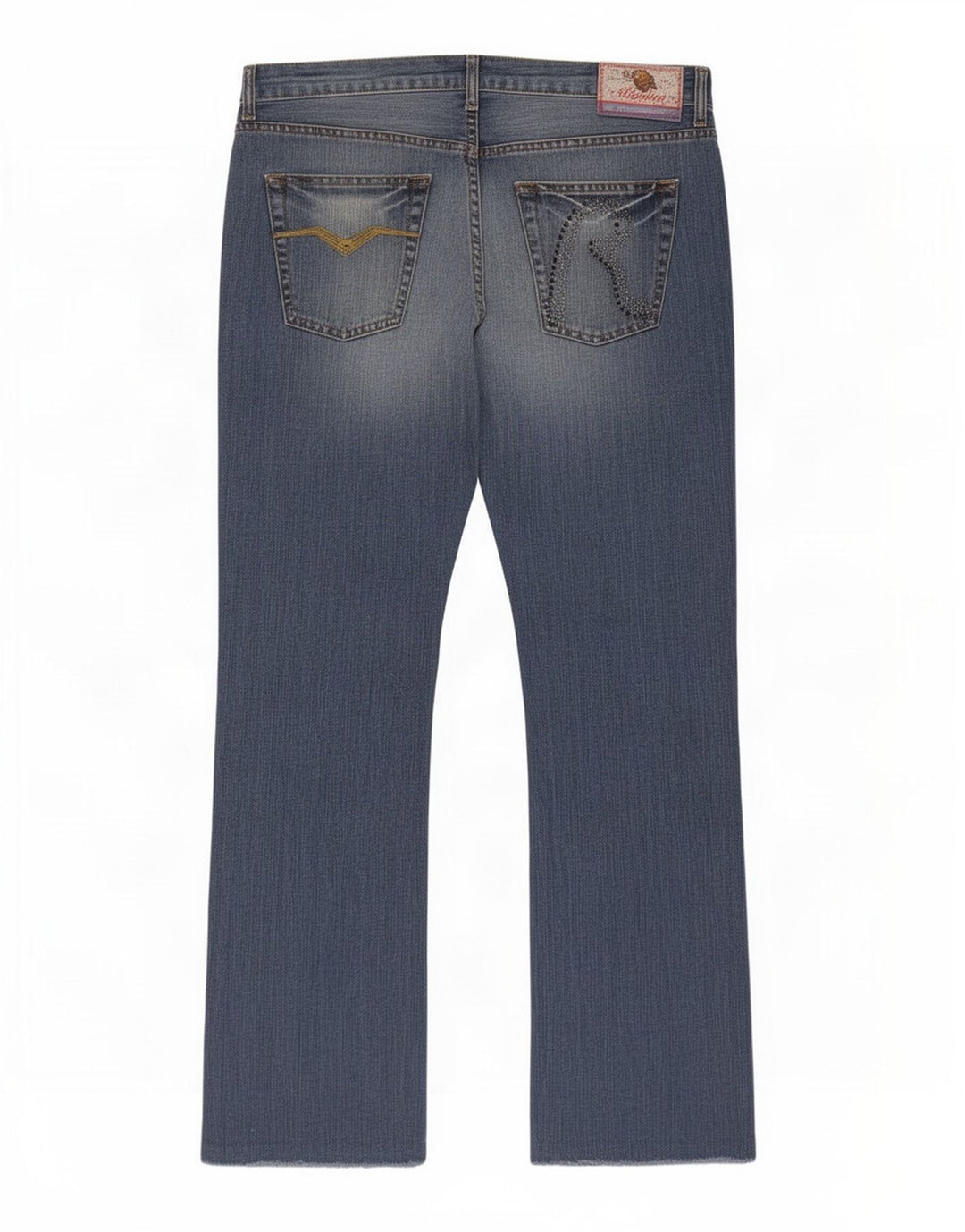 Replay Damen Bootcut Jeans W32 L34 Blaue Baumwolle