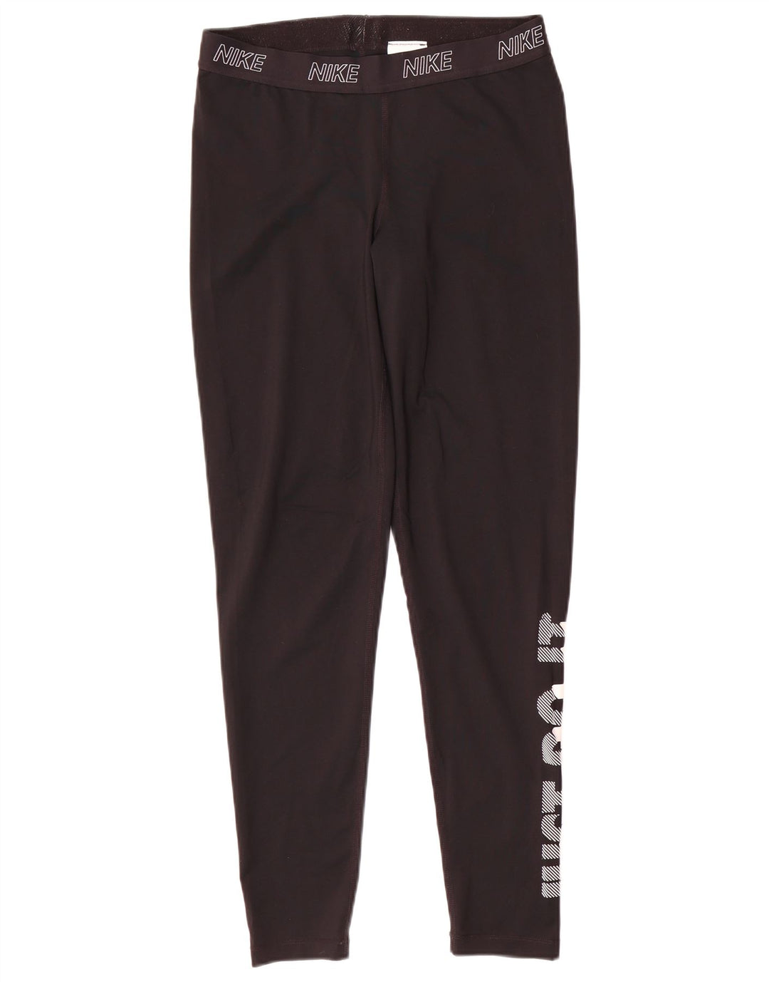Nike Womens Graphic Leggings UK 14 Large Schwarz Polyester