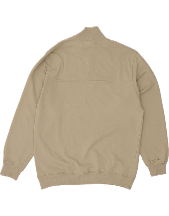 ADIDAS Mens Zip Neck Sweatshirt Jumper Size 42/44 Large Beige Vintage Adidas and Second-Hand Adidas from Messina Hembry 