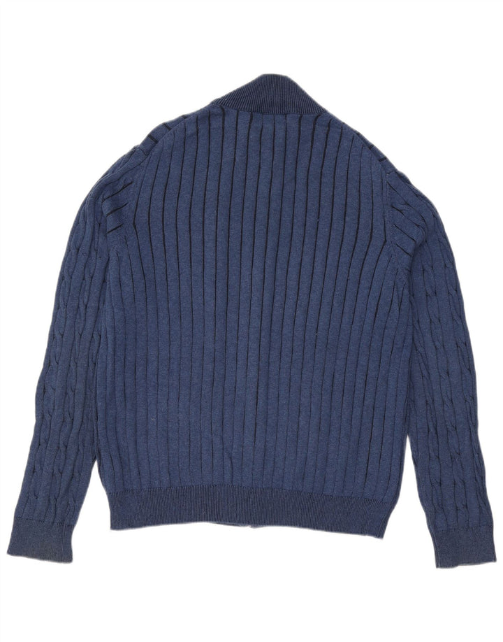 Marks & Spencer Herren-Cardigan, blau, Harbor, groß, aus blauer Baumwolle