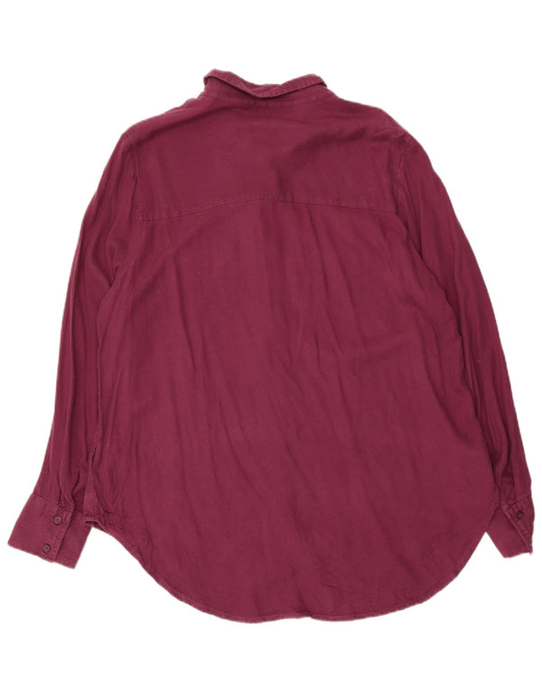 Marks & Spencer Damen Hemdbluse UK 14 Large Lila Viskose