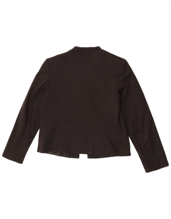 M&Co Womens Open Blazer Jacke UK 12 Mittelschwarzes Polyester