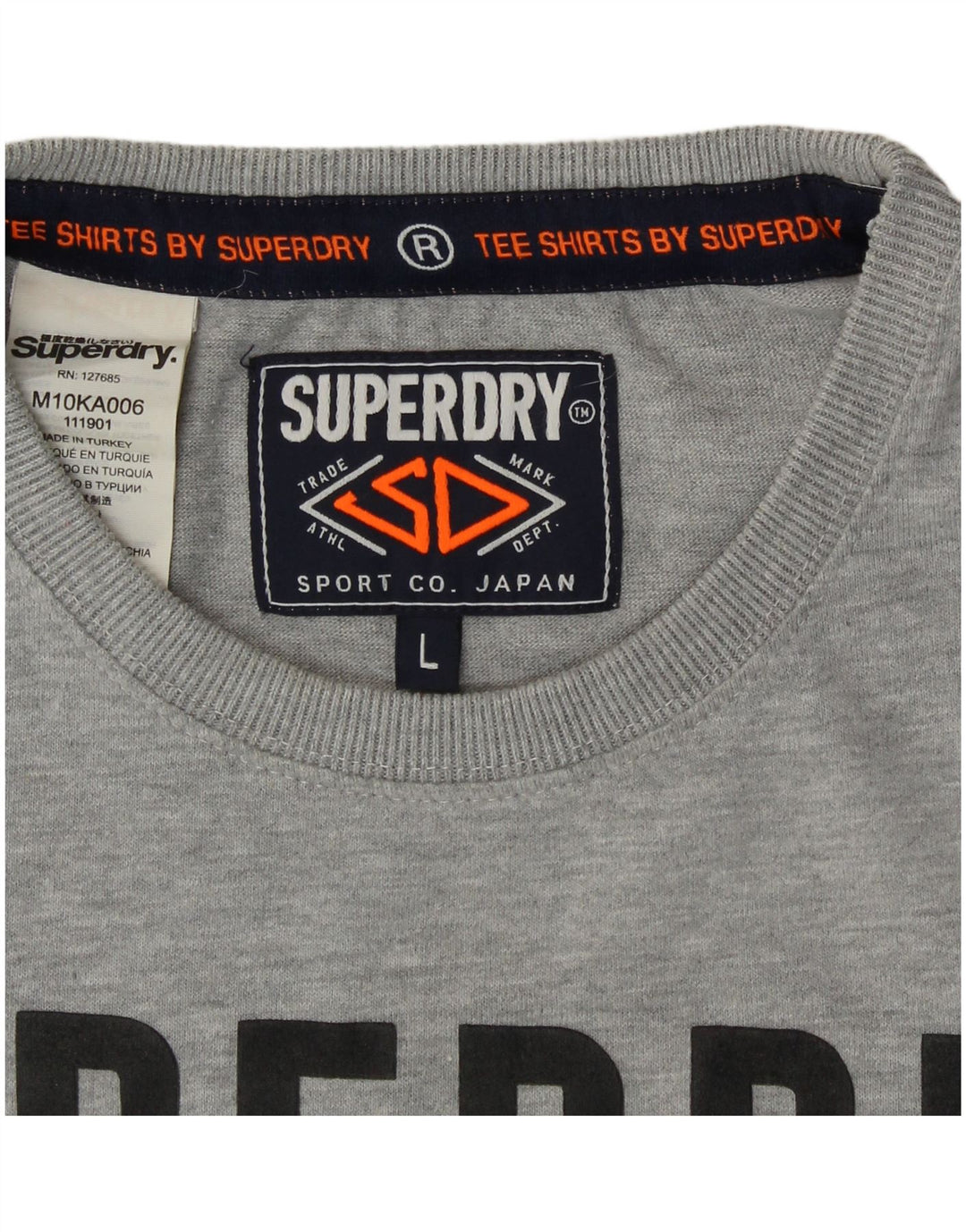 Superdry Herren-T-Shirt mit Grafik, Größe L, Grau, Baumwolle