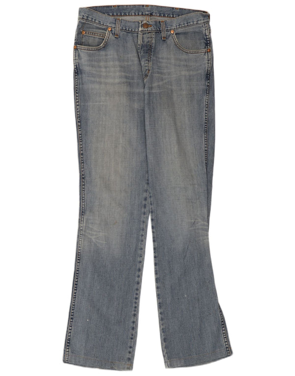 Wrangler Womens Evolution Straight Jeans W33 L33 Blaue Baumwolle