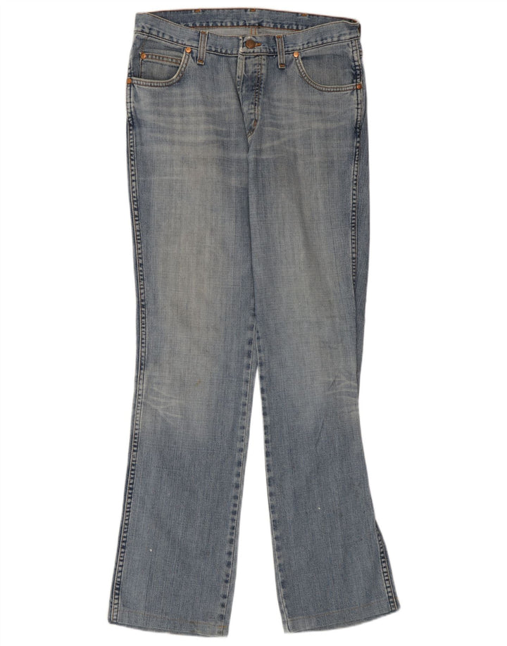 Wrangler Womens Evolution Straight Jeans W33 L33 Blaue Baumwolle