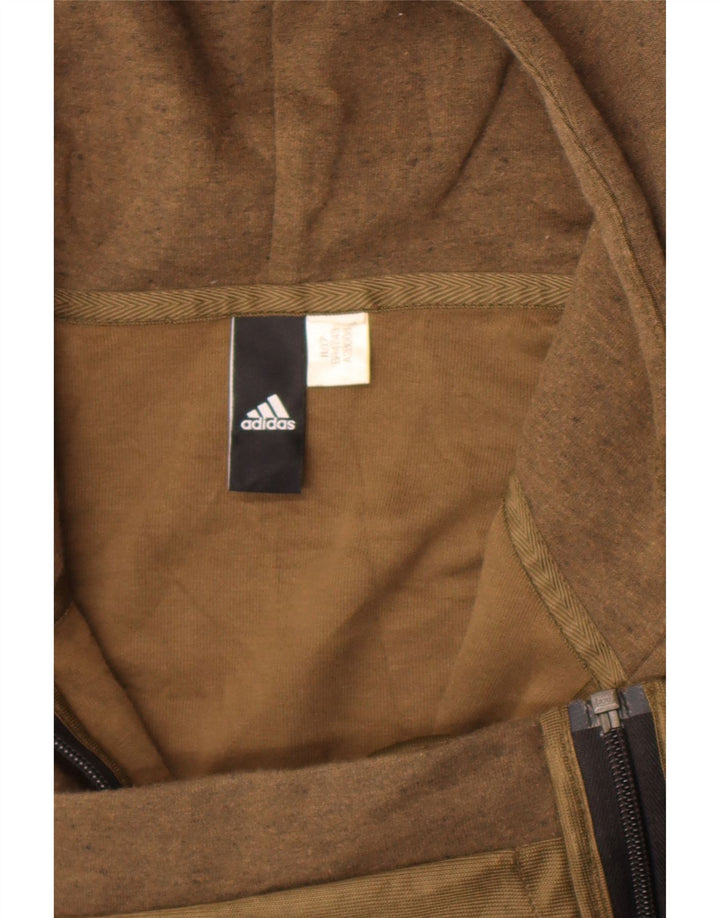 Adidas Herren-Kapuzenpullover mit Reißverschluss, groß, braun