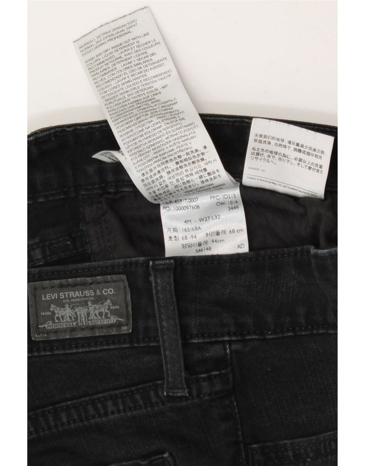 Levi's Damen Legging Jeans US 4 Small W27 L28 Schwarze Baumwolle