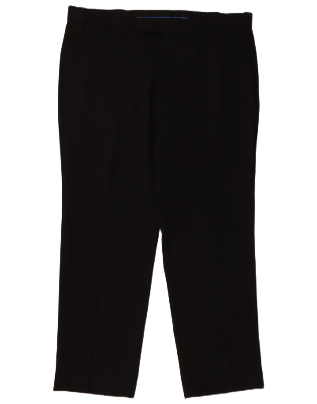 Marks & Spencer Herren-Anzughose mit gerader Passform und normaler Passform, W38, L29, schwarze Wolle