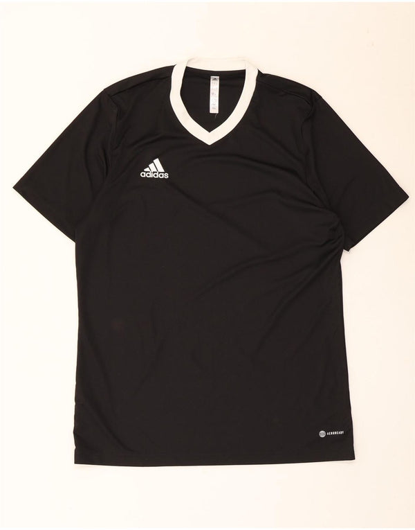 Adidas Herren Aeroready T-Shirt Top Large Schwarz Colourblock