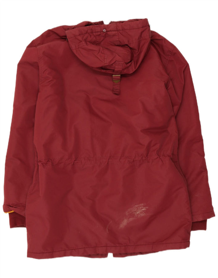Vans Herren-Parkajacke mit Kapuze, UK 38, mittelgroßes burgunderfarbenes Nylon