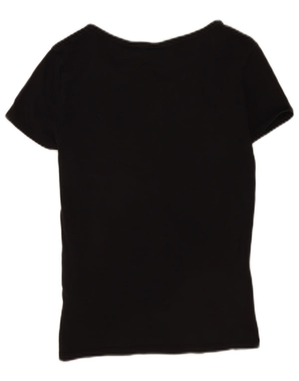 Levi's Damen T-Shirt Top UK 12 Medium Schwarz