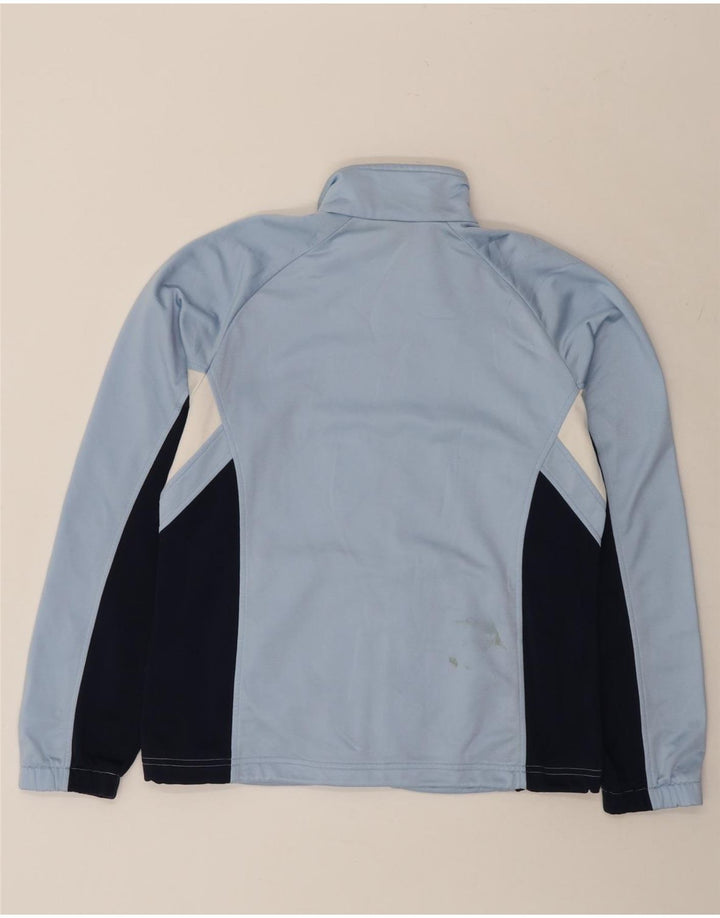 Diadora Damen-Trainingsanzug-Top-Jacke aus mittelblauem Colourblock-Polyester