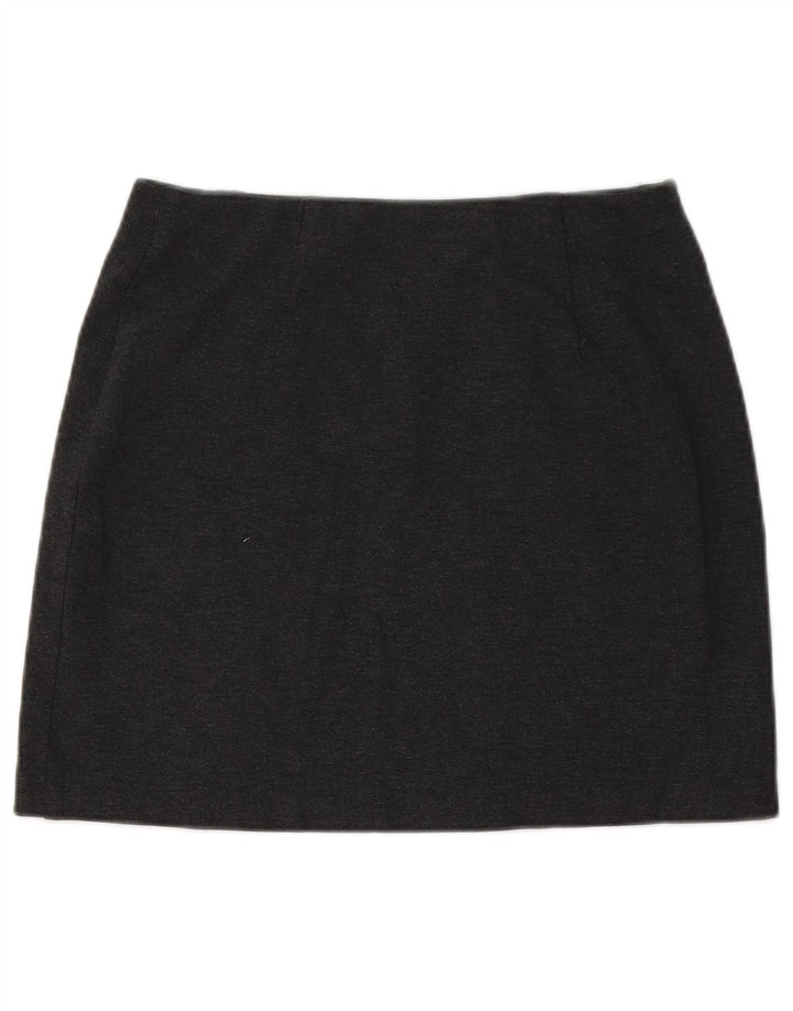 Marks & Spencer Damen Minirock UK 10 Small W30 Graue Viskose