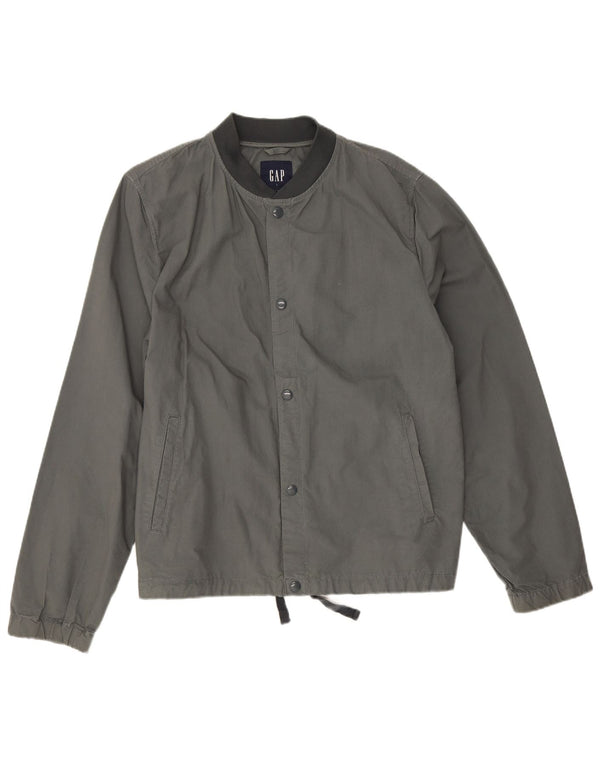 Gap Herren Bomberjacke UK 40 Große graue Baumwolle