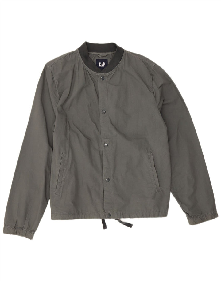 Gap Herren Bomberjacke UK 40 Große graue Baumwolle