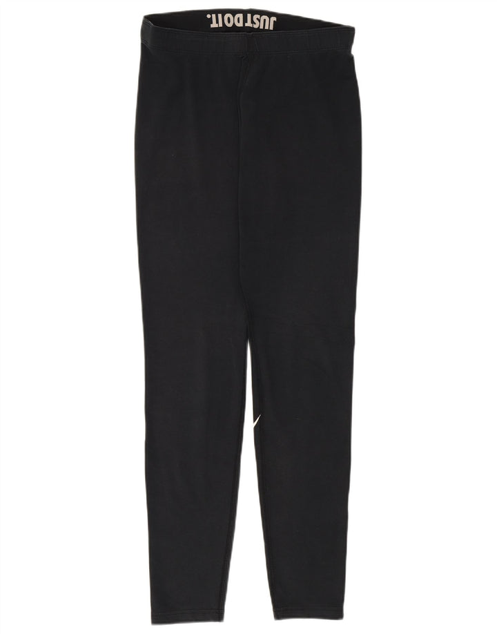 Nike Womens Graphic Leggings UK 12 Mittelschwarze Baumwolle