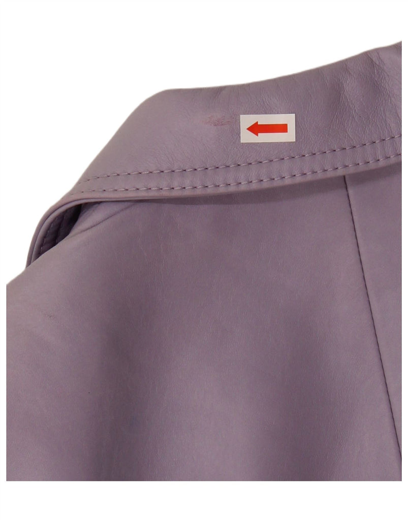 ESCADA Womens 1 Button Leather Blazer Jacket EU 38 Medium Purple Lambskin Vintage Escada and Second-Hand Escada from Messina Hembry 