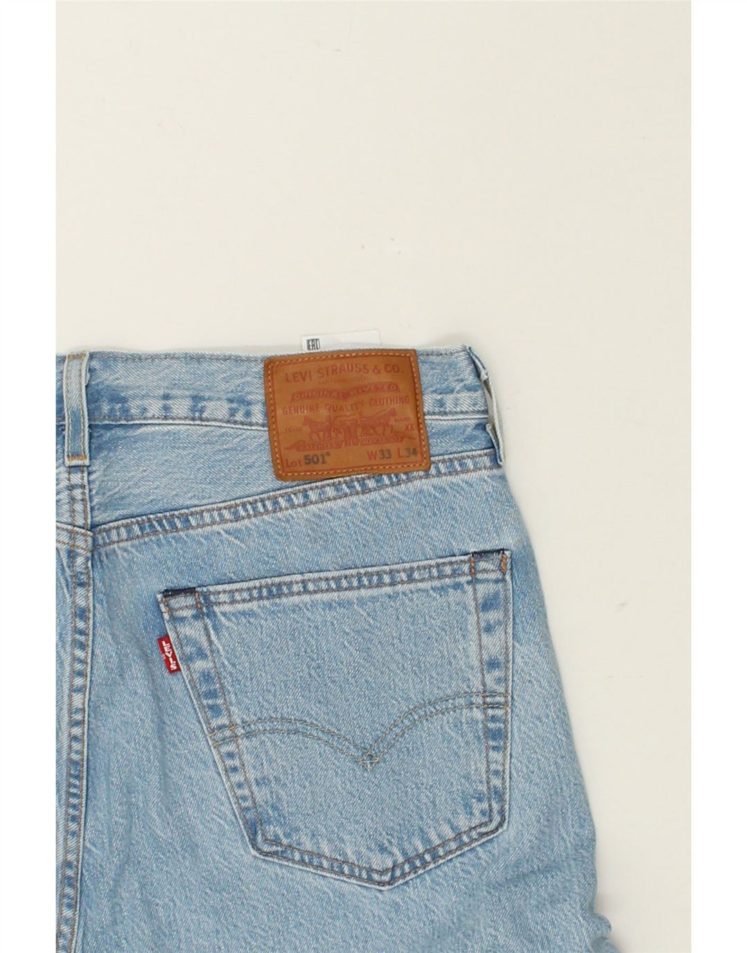 LEVI'S Herren 504 Straight Jeans W33 L32 Blaue Baumwolle