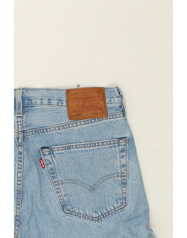 LEVI'S Herren 504 Straight Jeans W33 L32 Blaue Baumwolle