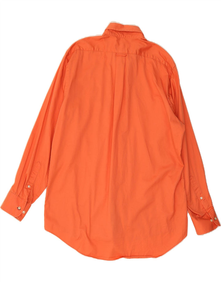 IZOD Mens Regular Fit Shirt Size 16 1/2 Large Orange Cotton Vintage Izod and Second-Hand Izod from Messina Hembry 