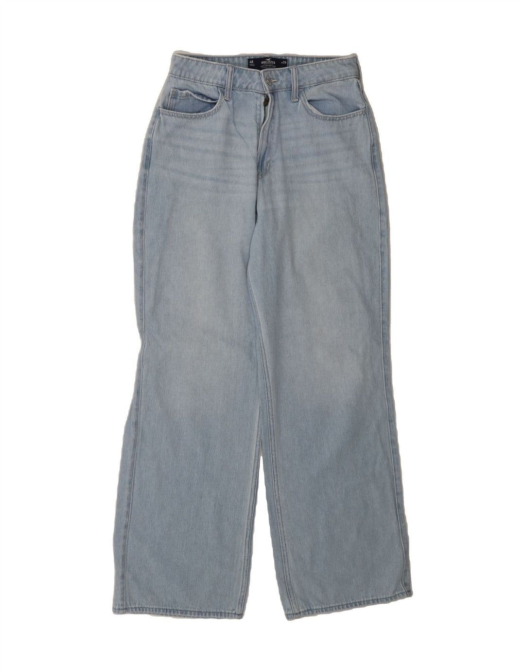 HOLLISTER Womens Baggy High Rise Straight Jeans US 4 Small W27 L30 Blue Vintage Hollister and Second-Hand Hollister from Messina Hembry 