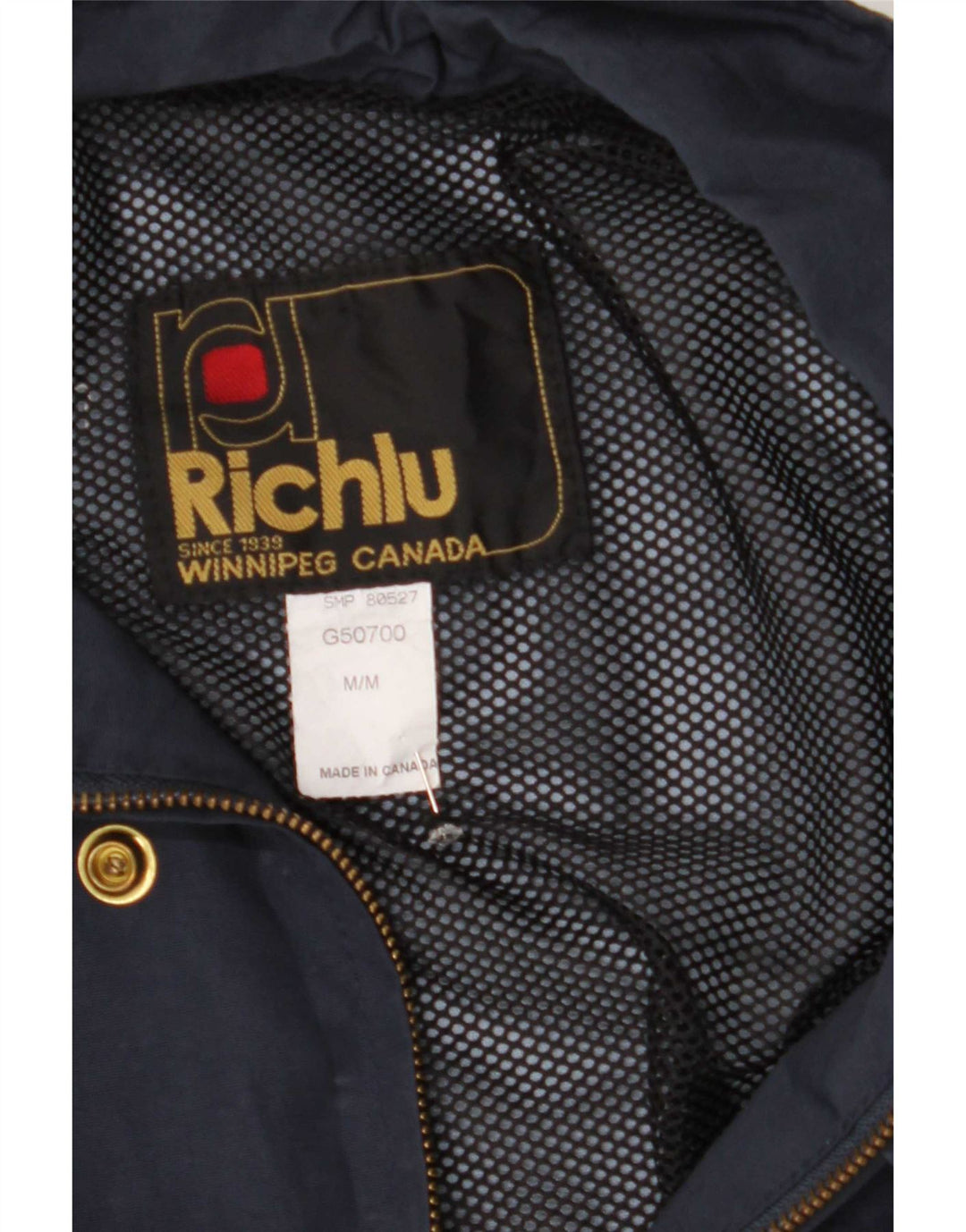 Richlu Herren-Utility-Jacke UK 38 Mittelmarineblaues Nylon