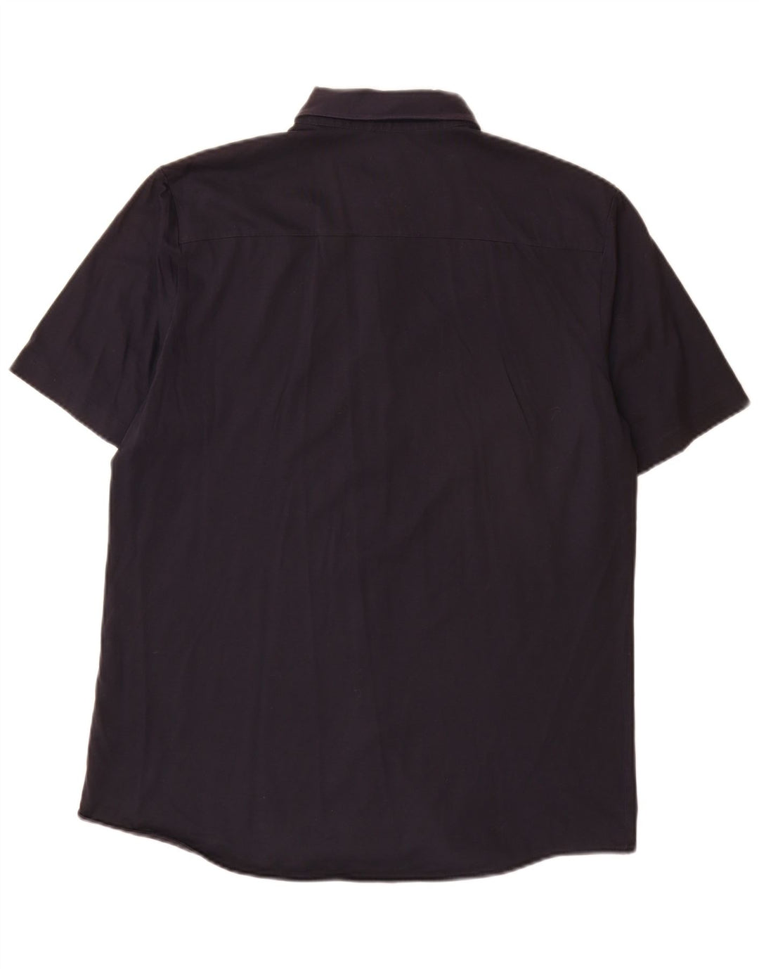 Cos Herren-Kurzarmhemd, groß, marineblau, Baumwolle