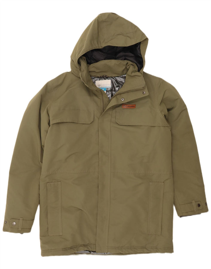Columbia Herren-Windbreaker-Mantel mit Kapuze, UK 40, Größe L, Khaki, Polyester