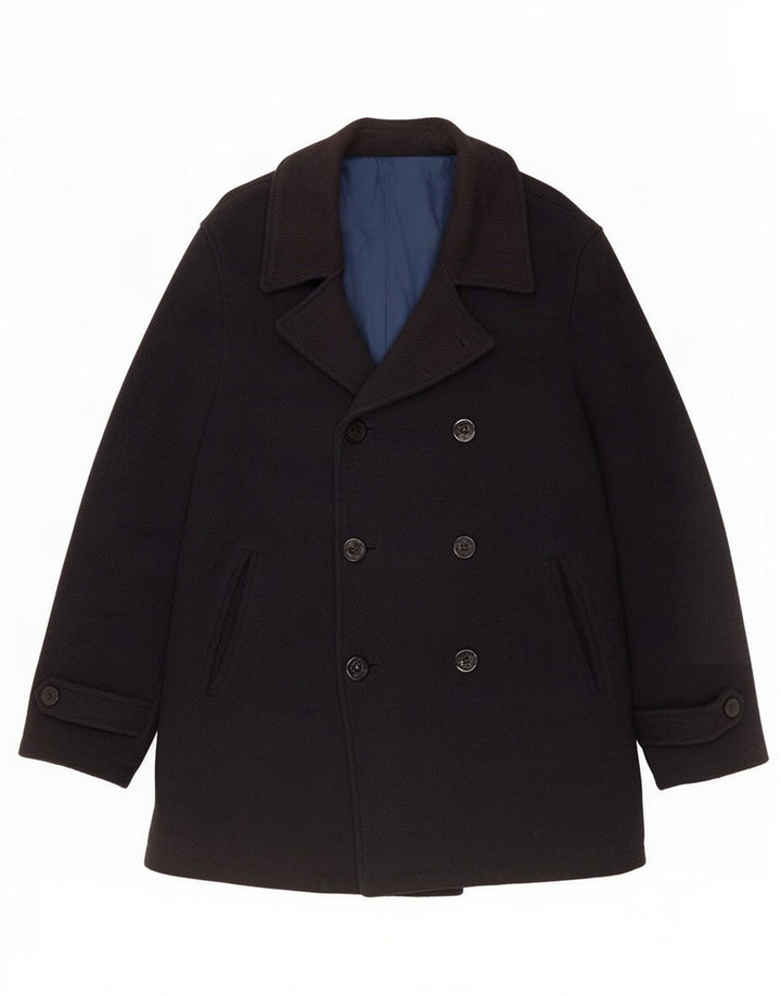 Marks & Spencer Herren Pea Coat UK 40 Große marineblaue Wolle