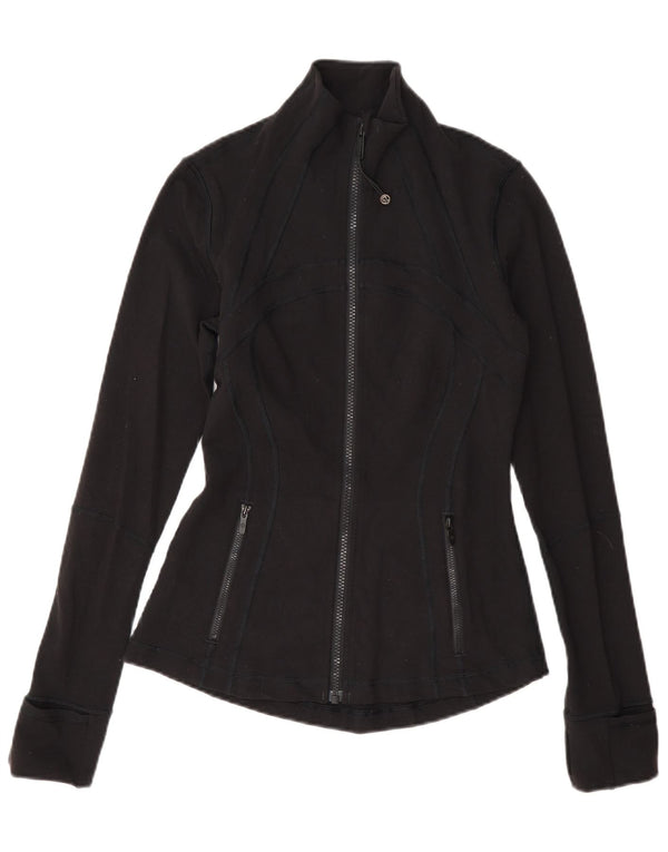 Lululemon Damen-Trainingsanzug-Top-Jacke, US 4, Größe S, Schwarz