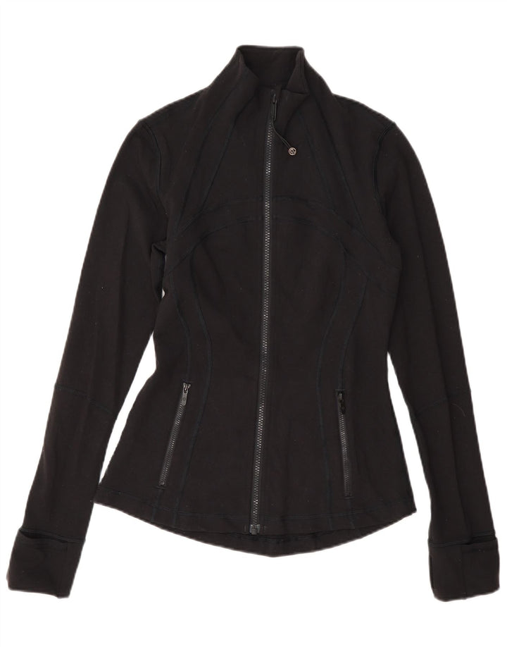 Lululemon Damen-Trainingsanzug-Top-Jacke, US 4, Größe S, Schwarz