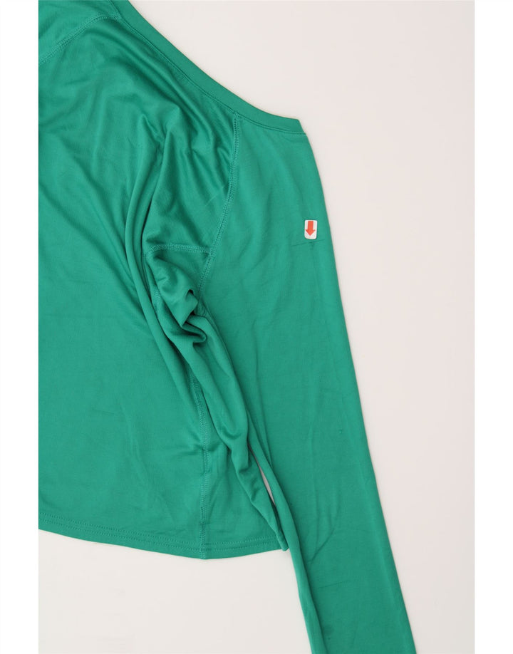 EDDIE BAUER Womens Top Long Sleeve UK 12 Medium Green Polyester Vintage Eddie Bauer and Second-Hand Eddie Bauer from Messina Hembry 