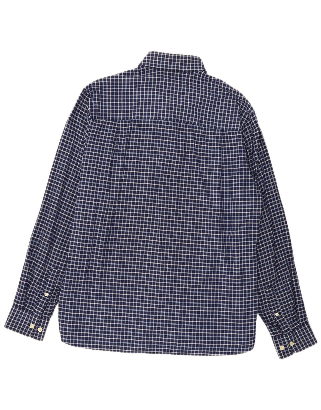 FRED PERRY Herrenhemd, groß, marineblau, kariert, Baumwolle