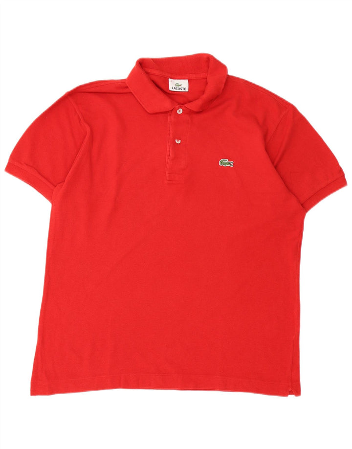 Lacoste Herren-Poloshirt, Größe 4, mittelrote Baumwolle