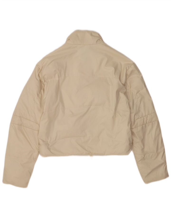 Ralph Lauren Damen Crop Wattierte Jacke UK 14 Medium Off White Polyester