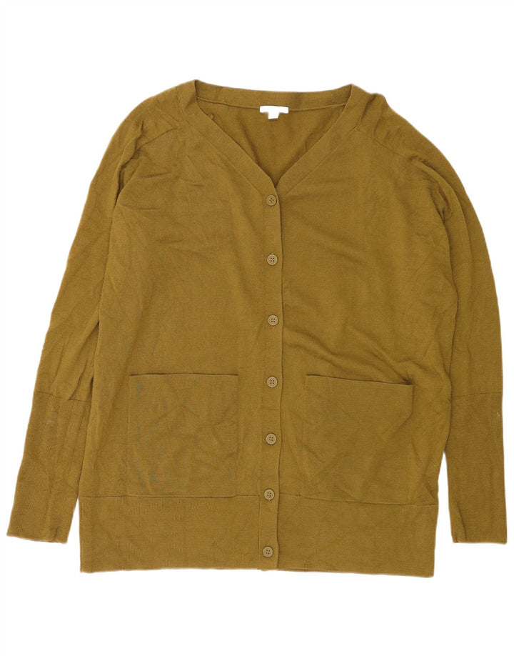 Cos Damen-Strickjacke in Übergröße, UK 14, mittelgrüne Wolle