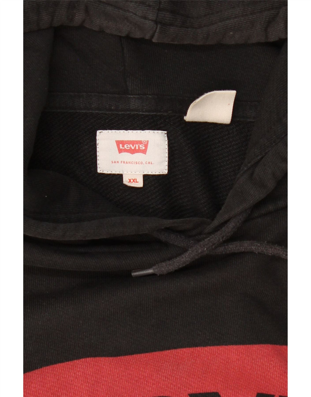 Levi's Herren-Kapuzenpullover mit Grafik, Größe 2XL, schwarze Baumwolle