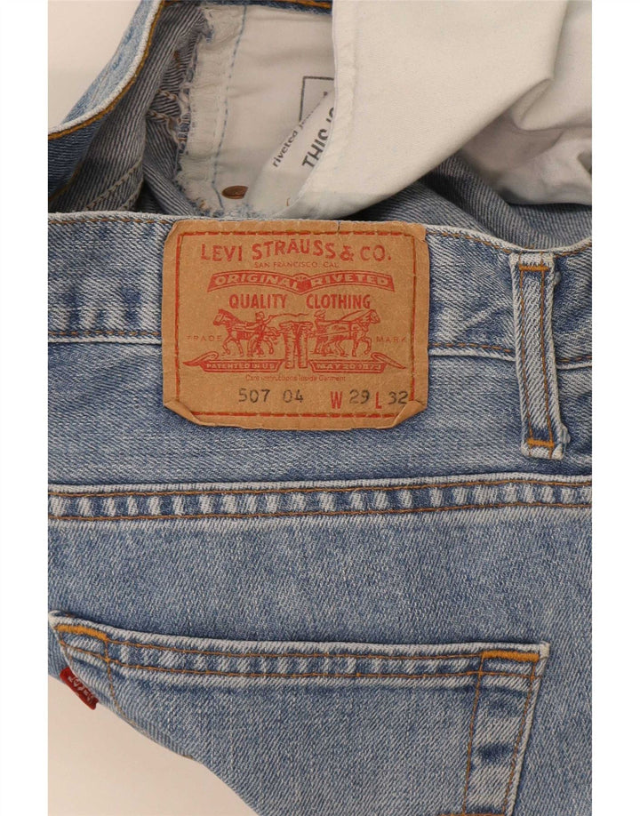 Levi's Herren 507 Slim Bootcut Jeans W29 L32 Blaue Baumwolle