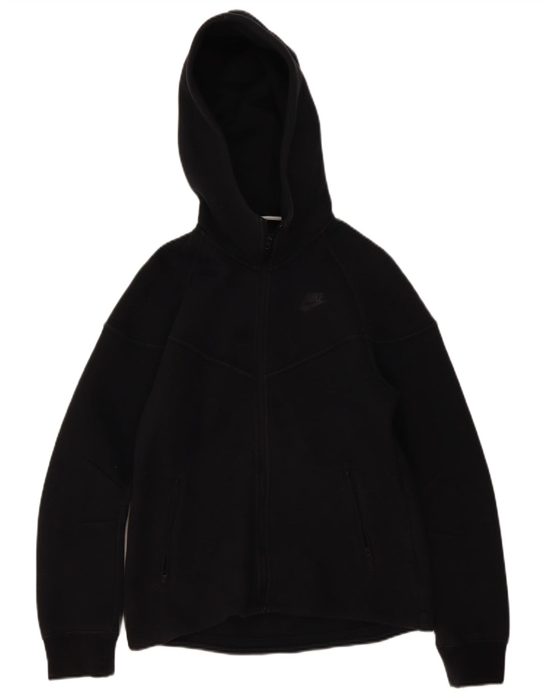 Nike Herren-Kapuzenpullover mit Reißverschluss, Größe S, schwarze Baumwolle