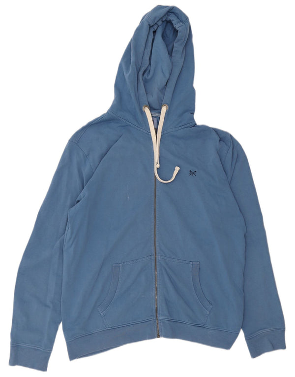 Crew Clothing Herren-Kapuzenpullover mit Reißverschluss, XL, Blau, Baumwolle