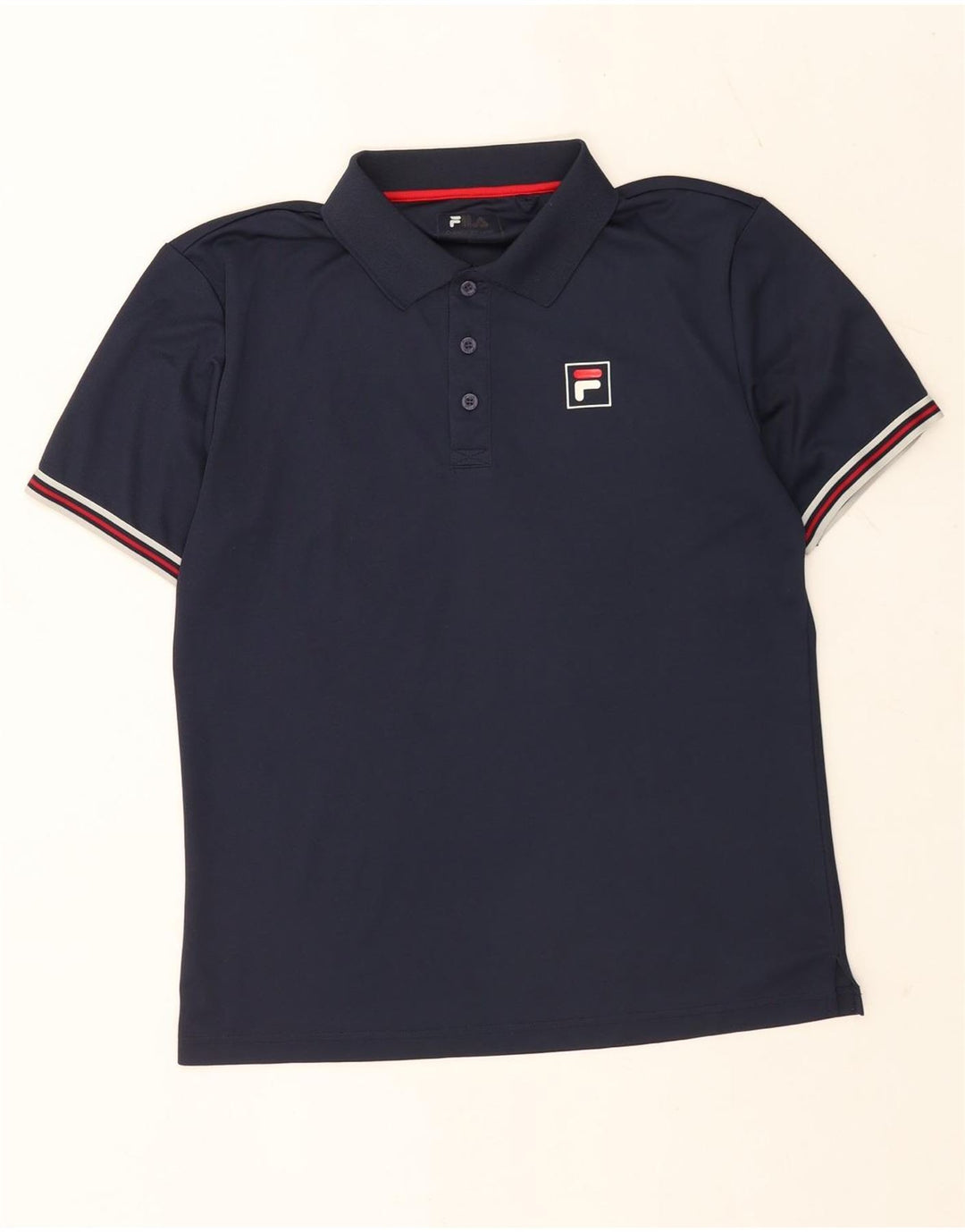 Fila Herren-Poloshirt, groß, marineblau gestreift