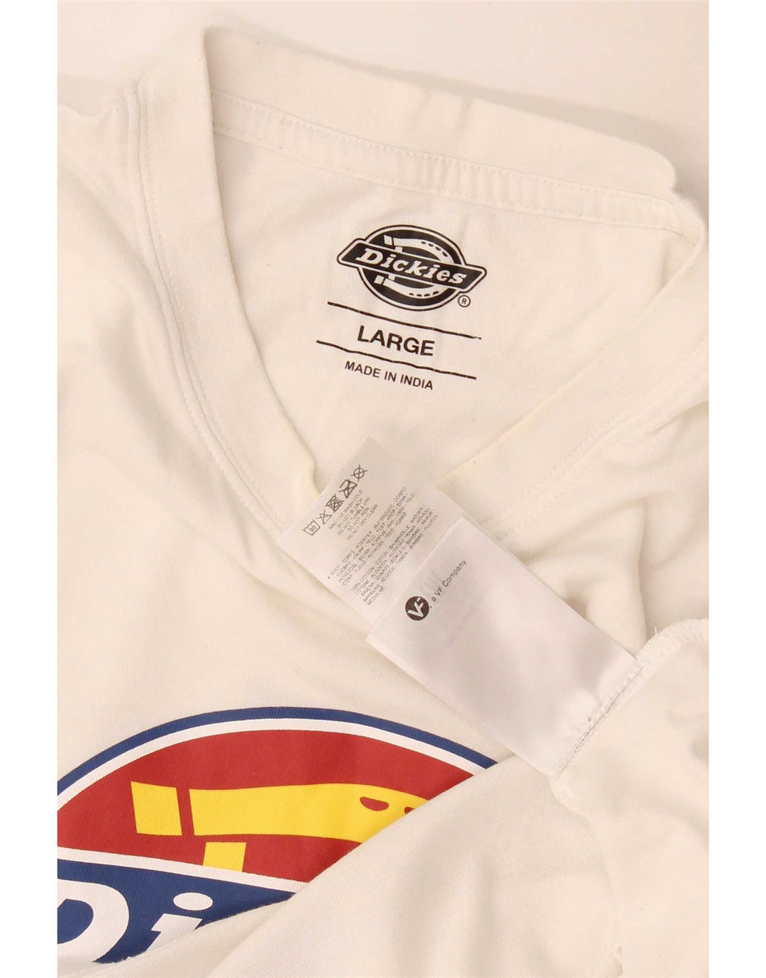 Dickies Herren-T-Shirt mit Grafik, Größe L, aus weißer Baumwolle