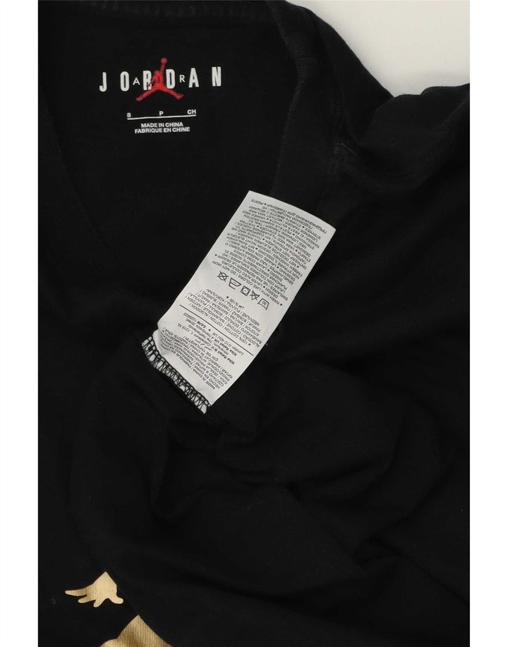 Jordan Herren-T-Shirt mit Grafik, Größe S, schwarze Baumwolle