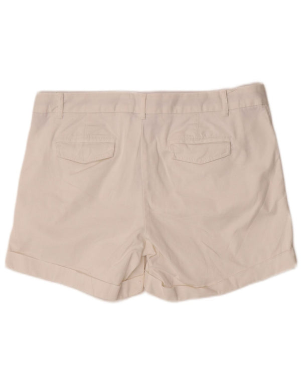 Banana Republic Damen Chinoshorts US 10 Large W33 Weiße Baumwolle