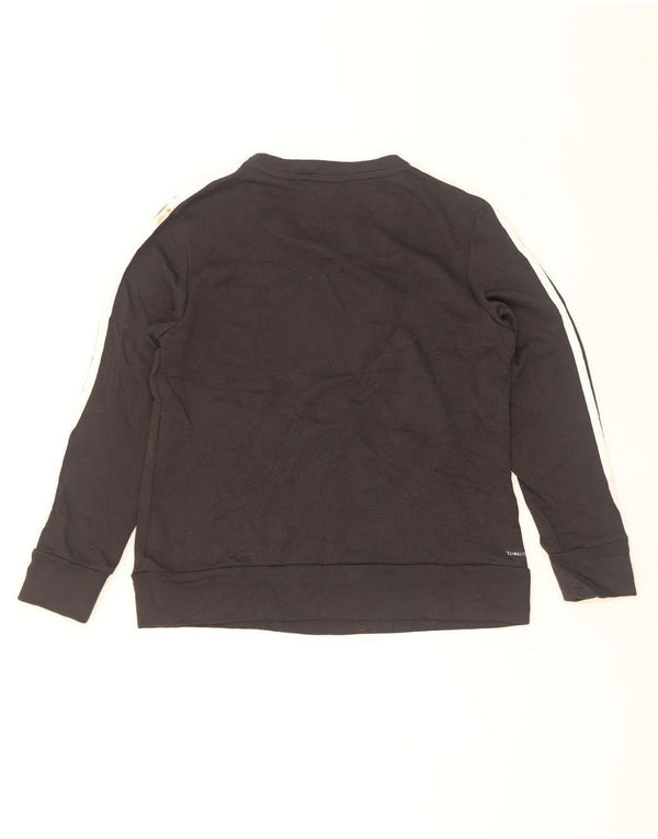 Adidas Damen Climalite Sweatshirt Pullover UK 12/14 Medium Schwarz Polyester